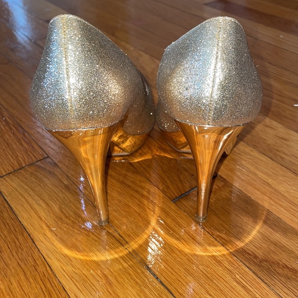 Mark Fisher Gold Sparkle Glitter Pump date wedding party birthday - Picture 5 of 6